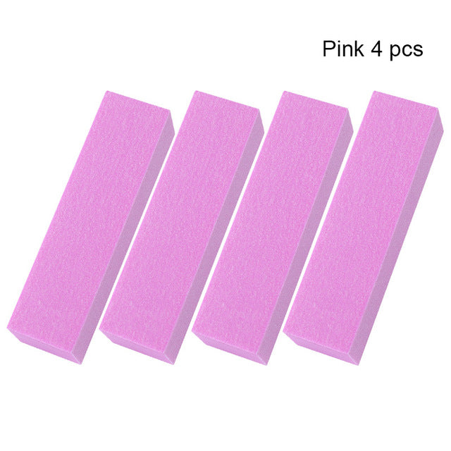 Pink White Nail Files Sanding Sponge