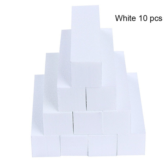 Pink White Nail Files Sanding Sponge
