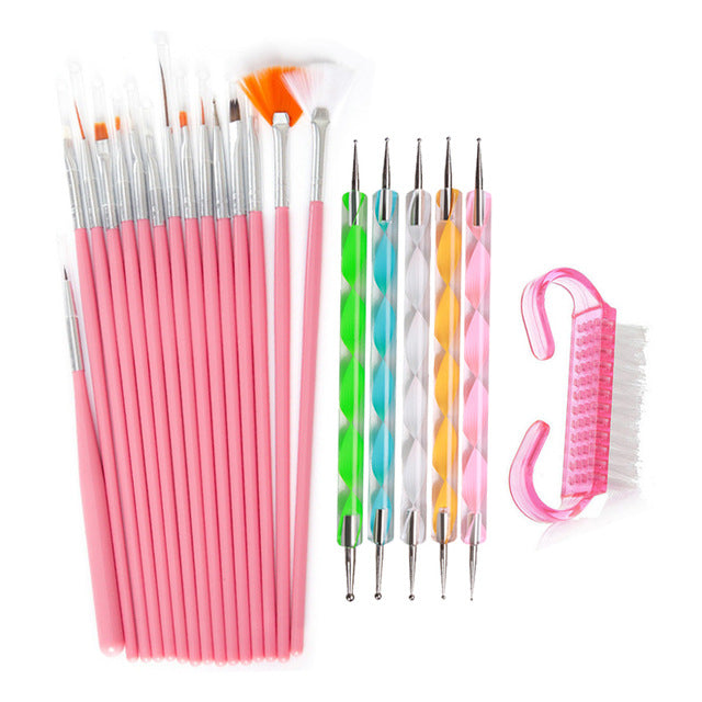15pcs Acrylic Nail Art Brush Pen