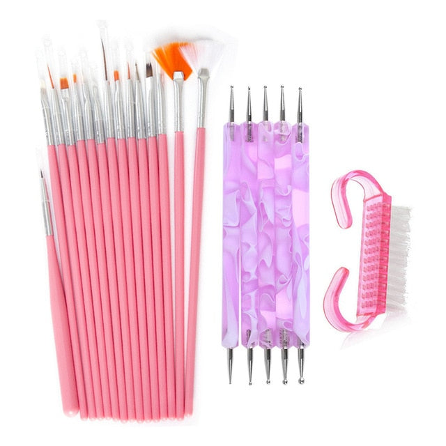 15pcs Acrylic Nail Art Brush Pen
