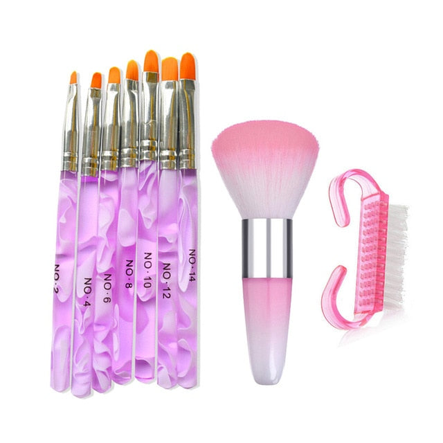 15pcs Acrylic Nail Art Brush Pen